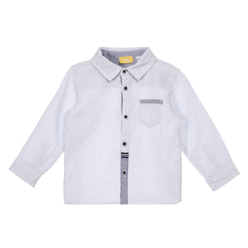 Βαμβακερό πουκάμισο με εικονικό σχέδιο για μωρό, γαλάζιο  248472
