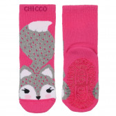 Κάλτσες με τύπωμα αλεπού, ροζ Chicco 248482 