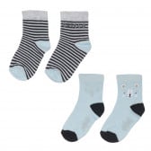 Σετ από δύο ζευγάρια παιδικές κάλτσες, με μπλε χρώμα Chicco 248504 