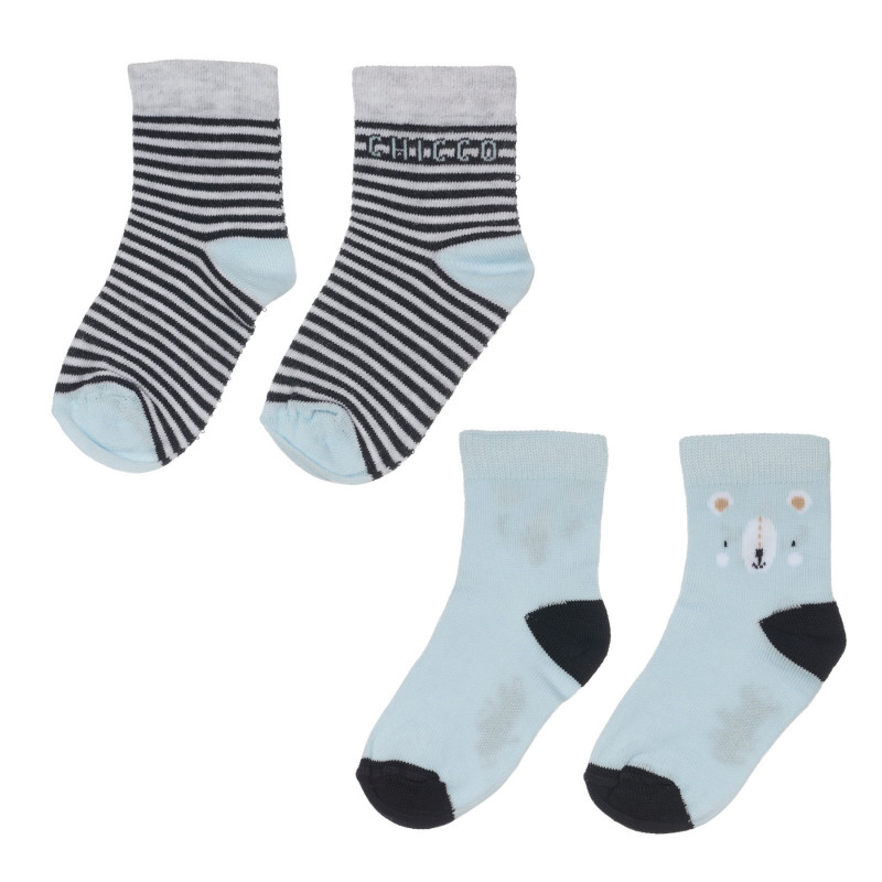 Σετ από δύο ζευγάρια παιδικές κάλτσες, με μπλε χρώμα  248504