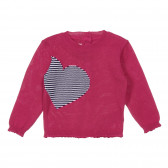 Βαμβάκι πουλόβερ με απλικέ καρδιά για ένα μωρό, ροζ Chicco 248512 