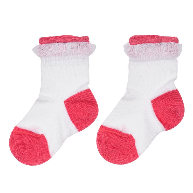 Κάλτσες με κόκκινες πινελιές για ένα μωρό, λευκό  248516