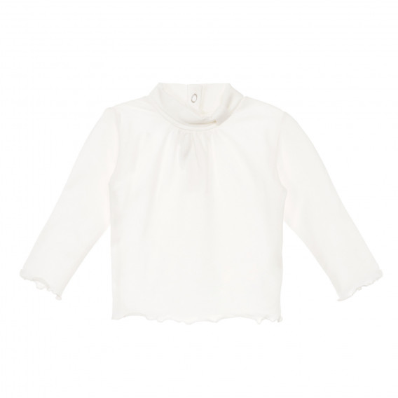 Βαμβακερή μπλούζα με κολάρο πόλο για ένα μωρό, λευκό Chicco 248571 