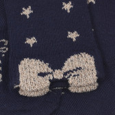 Κάλτσες με κέντημα για ένα μωρό, σκούρο μπλε Chicco 248576 2