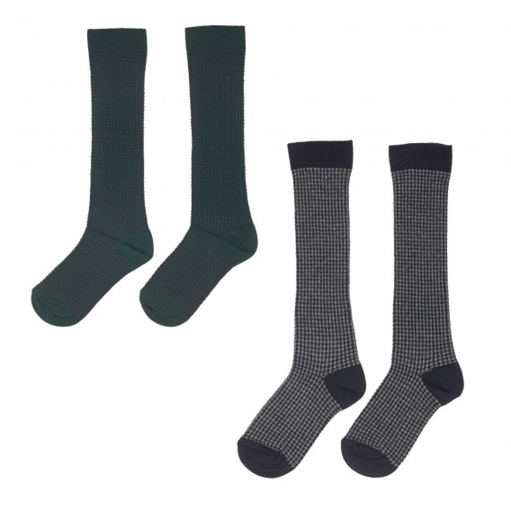 Σετ από δύο ζευγάρια κάλτσες σε γκρι και πράσινο Chicco 248587 