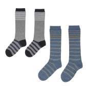 Σετ από δύο ζευγάρια ριγέ κάλτσες Chicco 248591 