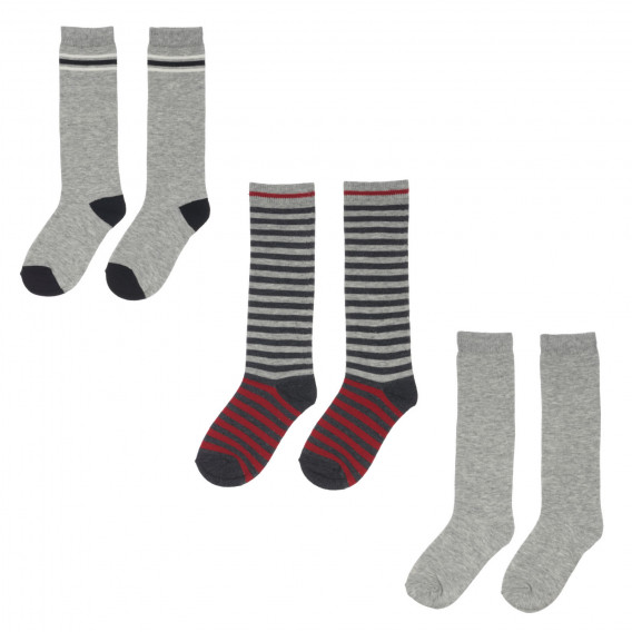 Σετ τριών ζευγαριών κάλτσες, γκρι Chicco 248603 