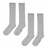 Σετ από δύο ζεύγη κάλτσες με το λογότυπο της μάρκας, γκρι Chicco 248614 