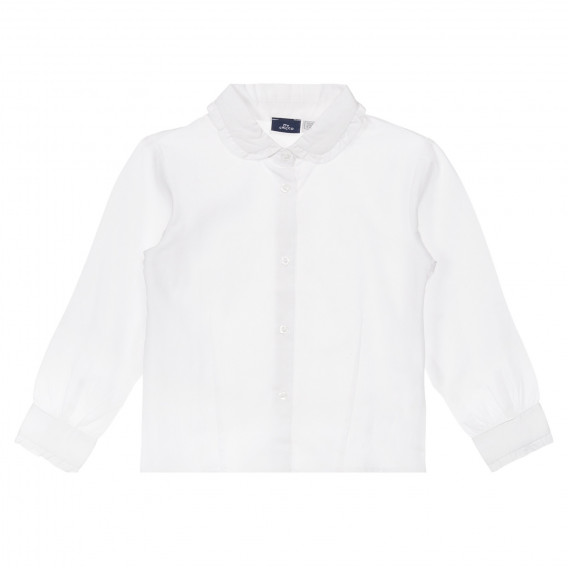 Βαμβακερό πουκάμισο με βολάν, λευκό Chicco 248625 