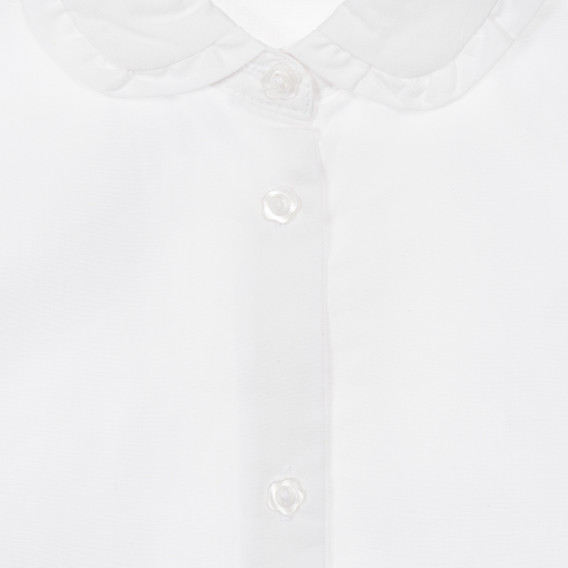 Βαμβακερό πουκάμισο με βολάν, λευκό Chicco 248626 2