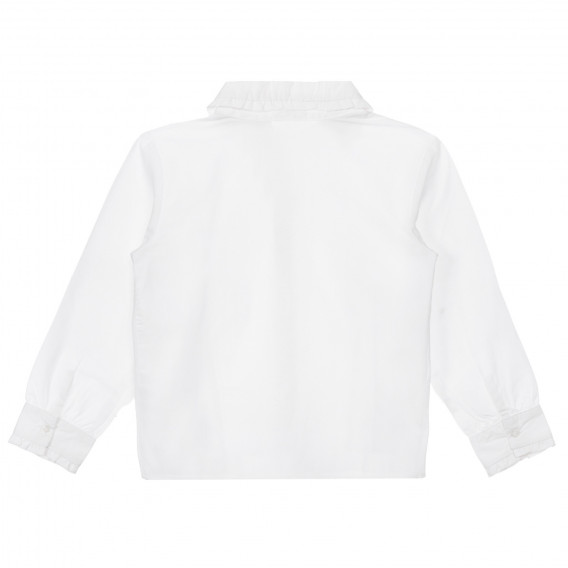 Βαμβακερό πουκάμισο με βολάν, λευκό Chicco 248627 4