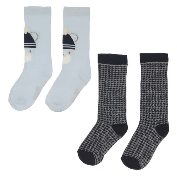 Σετ από δύο ζευγάρια βρεφικές κάλτσες, με μπλε χρώμα. Chicco 248651 