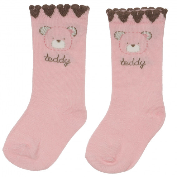 Σετ από δύο ζευγάρια κάλτσες σε ροζ και καφέ Chicco 248664 4