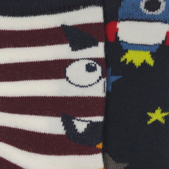 Σετ από δύο ζευγάρια παιδικές κάλτσες, πολύχρωμες. Chicco 248666 2