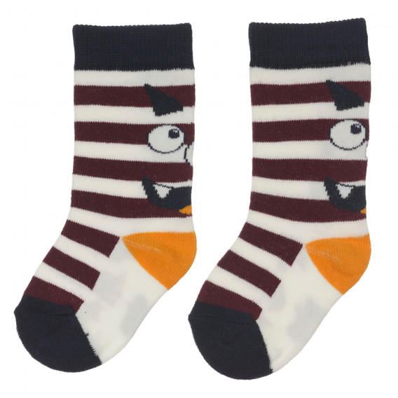 Σετ από δύο ζευγάρια παιδικές κάλτσες, πολύχρωμες. Chicco 248667 3