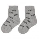 Κάλτσες με γραφικό σχέδιο, σε γκρι χρώμα Chicco 248677 