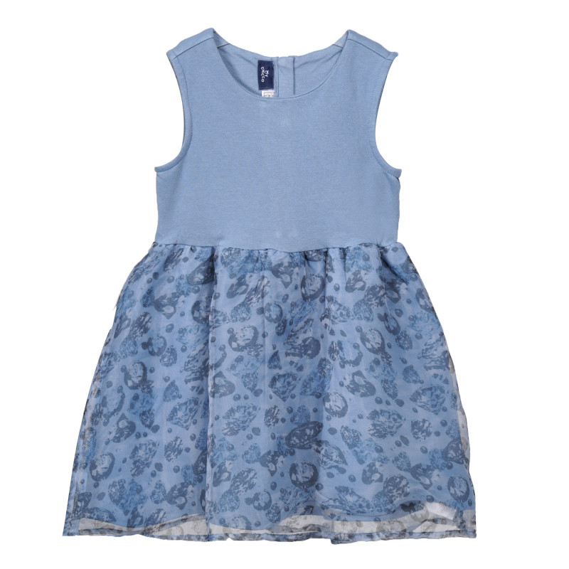 Φόρεμα με εικονικό σχέδιο, σε μπλε χρώμα  248679
