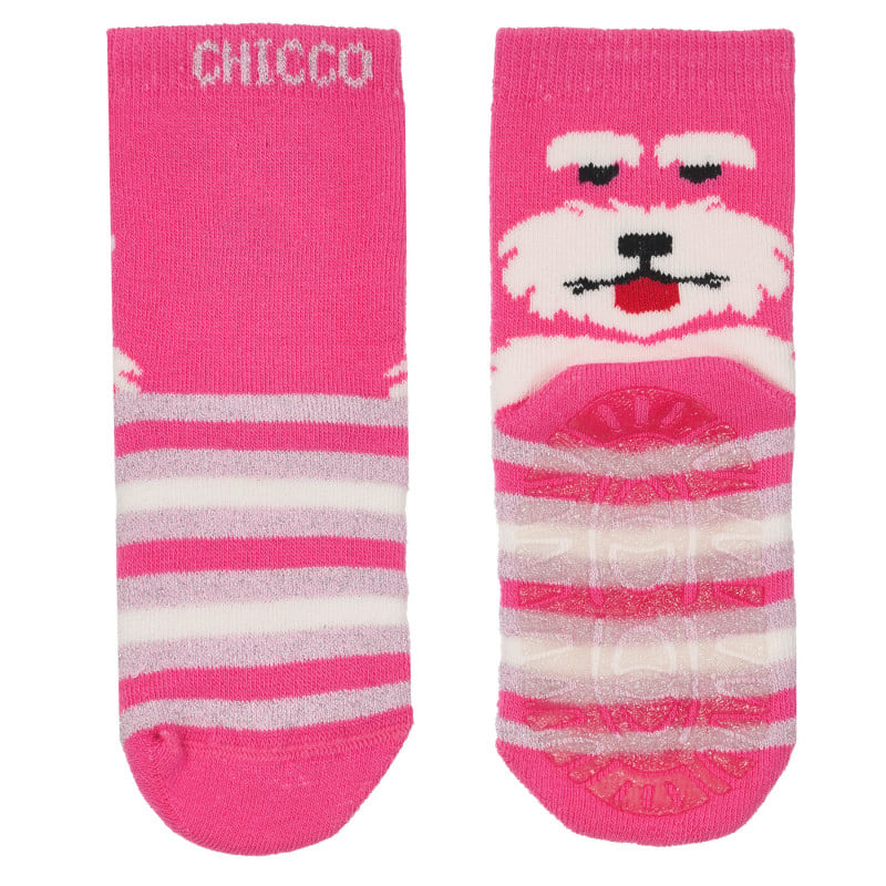 Κάλτσες με γραφικό σχέδιο, σε ροζ χρώμα  248702