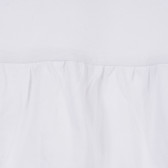 Μπλουζάκι από οργανικό βαμβάκι με σούφρες, λευκό Name it 248749 2