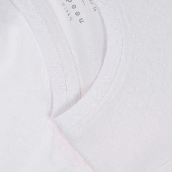 Μπλουζάκι από οργανικό βαμβάκι με τύπωμα φοινίκων, σε λευκό χρώμα Name it 248799 3