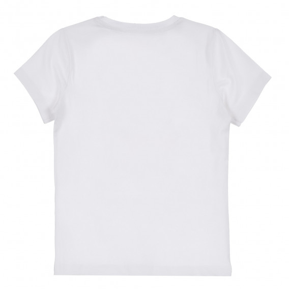 Μπλουζάκι από οργανικό βαμβάκι με τύπωμα φοινίκων, σε λευκό χρώμα Name it 248800 4