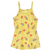 Φόρεμα από βιολογικό βαμβάκι με σχέδιο παγωτού, σε κίτρινο χρώμα Name it 248842 