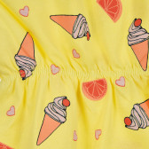 Φόρεμα από βιολογικό βαμβάκι με σχέδιο παγωτού, σε κίτρινο χρώμα Name it 248843 2