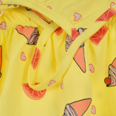 Φόρεμα από βιολογικό βαμβάκι με σχέδιο παγωτού, σε κίτρινο χρώμα Name it 248844 3