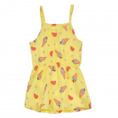 Φόρεμα από βιολογικό βαμβάκι με σχέδιο παγωτού, σε κίτρινο χρώμα Name it 248845 4