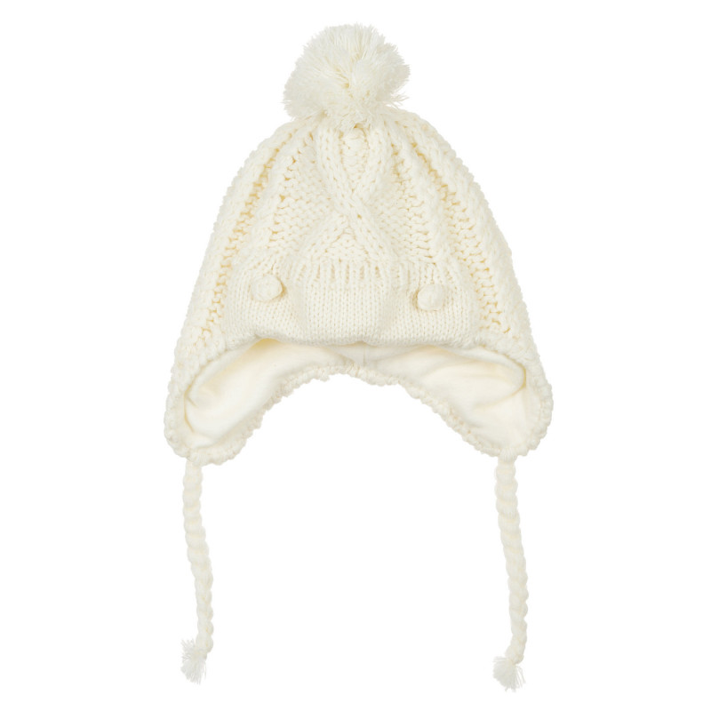 Καπέλο με πλεκτά εικονιστικά στοιχεία, για ένα μωρό, λευκό  248853
