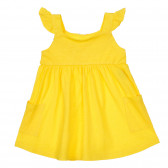 Φόρεμα με ιμάντες και βολάν για ένα μωρό, κίτρινο Benetton 248884 