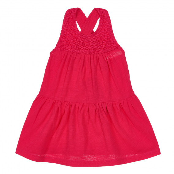 Φόρεμα με δαντέλα για ένα μωρό, σκούρο ροζ Benetton 248888 
