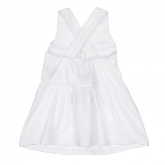Φόρεμα με δαντέλα για ένα μωρό, λευκό Benetton 248894 4