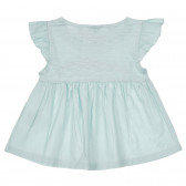 Βαμβακερό φόρεμα με βολάν για ένα μωρό, μέντα Benetton 248899 4