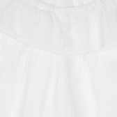 Βαμβακερό χιτώνα με βολάν για ένα μωρό, λευκό Benetton 248925 2