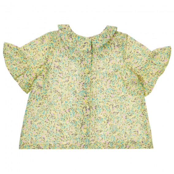 Βαμβακερή μπλούζα με floral τύπωμα για ένα μωρό Benetton 249050 3