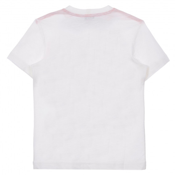Βαμβακερό μπλουζάκι με γραφική εκτύπωση, σε λευκό χρώμα. Benetton 249162 4