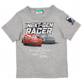 Βαμβακερό μπλουζάκι με εκτύπωση από την ταινία Baby Cars, γκρι Benetton 249234 