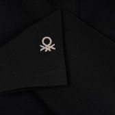 Βαμβακερό κολάν με το λογότυπο της μάρκας, μαύρο Benetton 249239 2