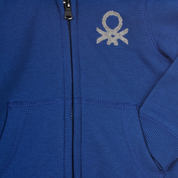 Μπλουζάκι με επένδυση με το λογότυπο της μάρκας για ένα μωρό, μπλε Benetton 249360 3