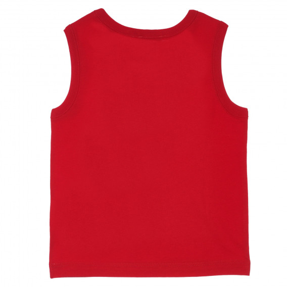 Βαμβακερή μπλούζα με το εμπορικό σήμα, κόκκινο Benetton 249372 4