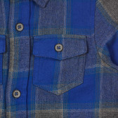 Βαμβακερό καρό πουκάμισο σε γκρι και μπλε χρώμα για ένα μωρό Benetton 249378 2