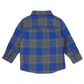 Βαμβακερό καρό πουκάμισο σε γκρι και μπλε χρώμα για ένα μωρό Benetton 249380 4