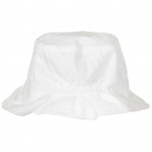 Βαμβακερό καπέλο με floral απλικέ, λευκό Chicco 249459 3