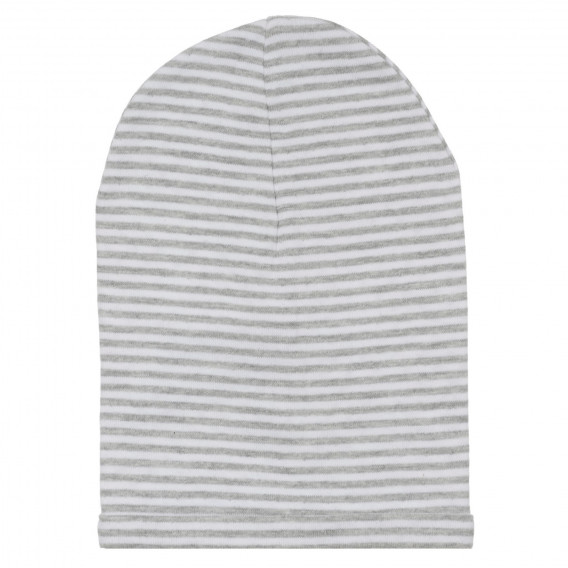 Βαμβακερό καπέλο σε άσπρες γκρι ρίγες για ένα μωρό Chicco 249514 