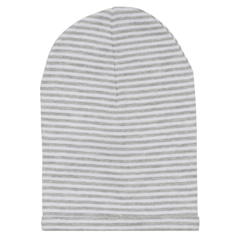 Βαμβακερό καπέλο σε άσπρες γκρι ρίγες για ένα μωρό  249514