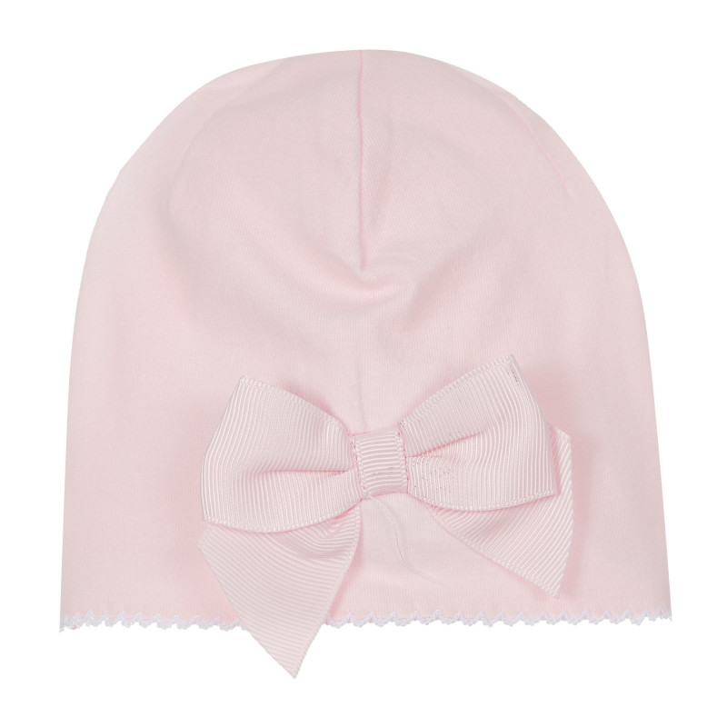 Βαμβακερό καπέλο μωβ με κορδέλα, ροζ  249520