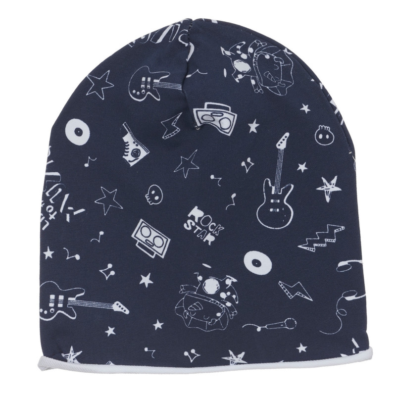 Βαμβακερό καπέλο &quot;Rock Star&quot;, για ένα μωρό, μπλε  249526