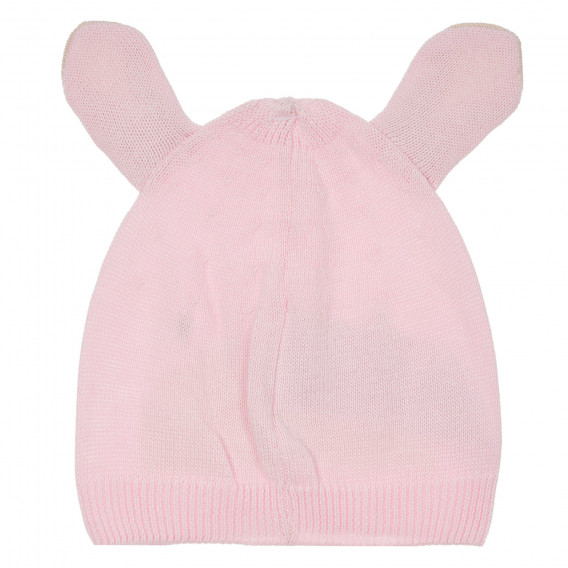 Καπέλο με αυτιά και απλικέ λαγουδάκι για ένα μωρό, ροζ Chicco 249530 2