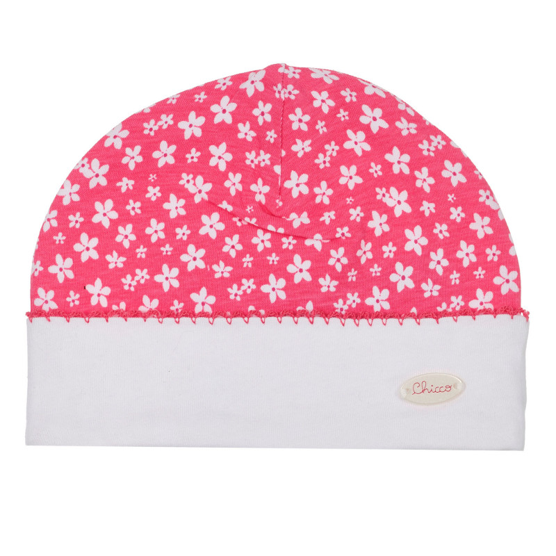 Βαμβακερό καπέλο με λουλουδάτη εκτύπωση για ένα μωρό, ροζ  249541